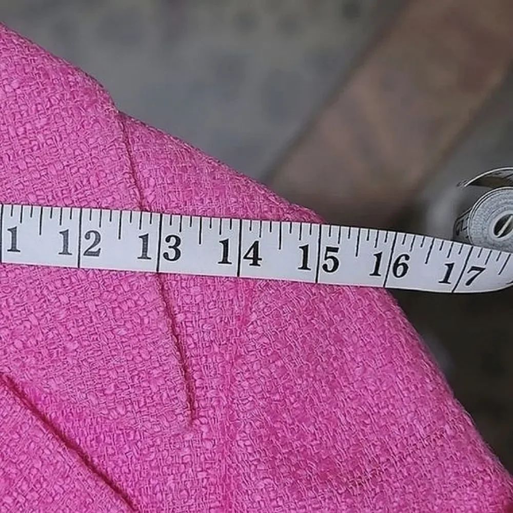 Vtg Y2K Planet fuschia bouclé wide collar blazer jacket - Picture 7 of 16